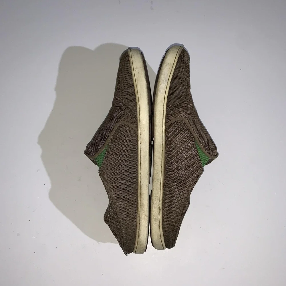 OluKai Nohea Mesh Shoes Mens Size 11.5 Brown Slip On Loafers Casual Comfort